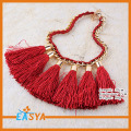 Mới năm 2015 bán buôn đồ trang sức làm bằng tay dệt Tassel Necklace