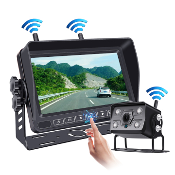 Wireless 7-inch touch button monitor camera double antenna