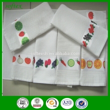 Cotton waffle weave printing kitchen sheet towels