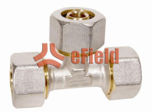 brass npt fitting tee for pex-al-pex pipe