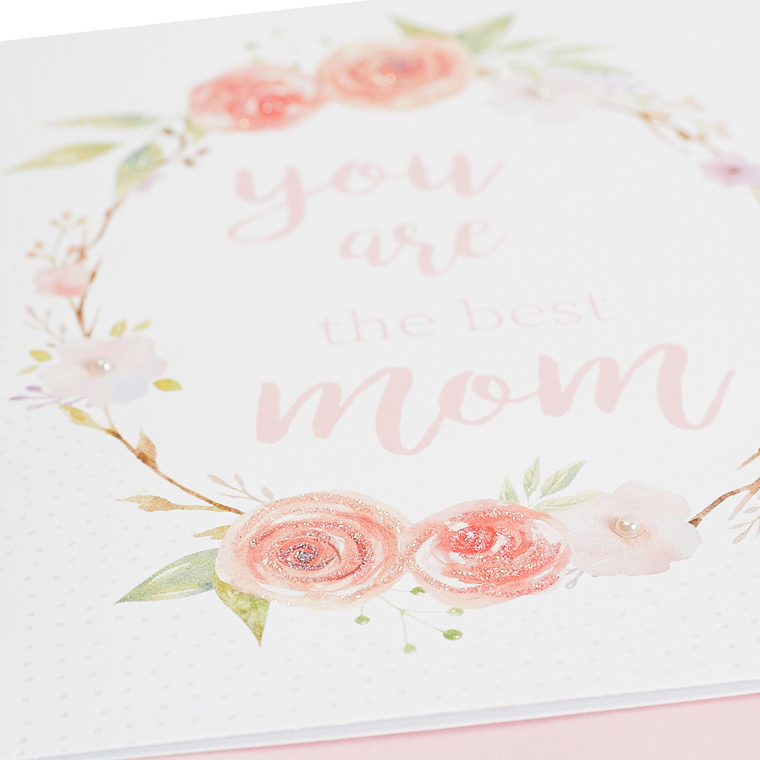 Happy Mother's Day Thank You Love Handmade Cards, Custom Printing Flower Greeting Cards for Mom