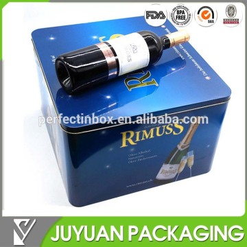 custom wine metal tin boxes for packaging gift tin bottle