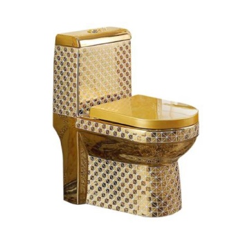 Санитария керамическая золотая сифонический туалет.