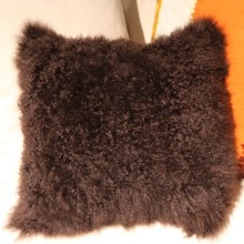 Hot sale lambswool lambskin pillow latest lambs wool cushion