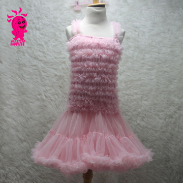 Wholesale fashion baby light pink clothing pettiskirt dress