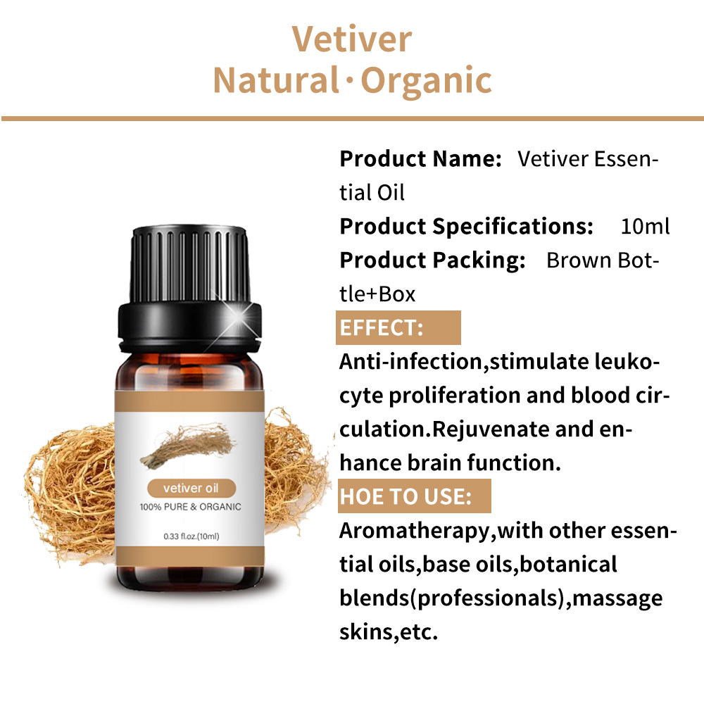 Óleo vetiver puro para massagem corporal