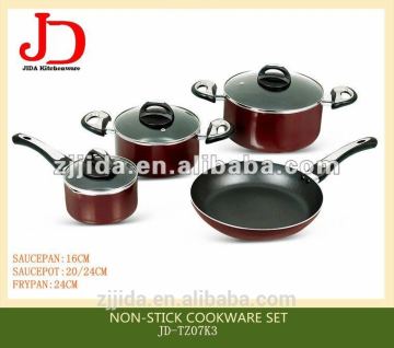 Aluminum non stick coating cookware set