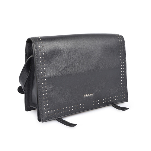 Matching Rivet Cow Leather Crossbody Shoulder Strap Handbags