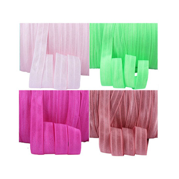 Custom Factory Stock Colors 5/8" Solid Fold Over Elastic