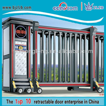 Retractable entrance remote control gate exterior main gate door