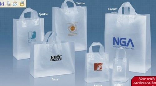 Hdpe Heavy Load Cargos Semi - Transparent Recycled Reusable Shopping Bags For Gift Shop