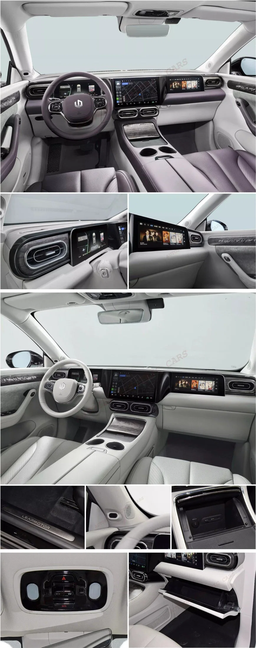 Fast Charge Remote Start Pure Electric High Speed Smart Leapmotor Pilot Acc SUV C11 Motor Car with Panoramic Camera