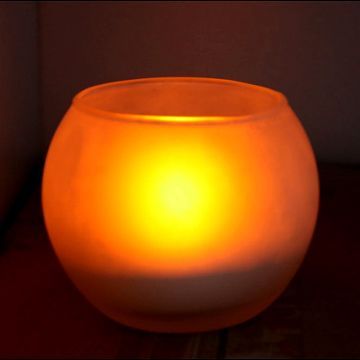 LED Candle, Made of Frosted Glass, Use Two Dimmer Buttons to Change the Brightness