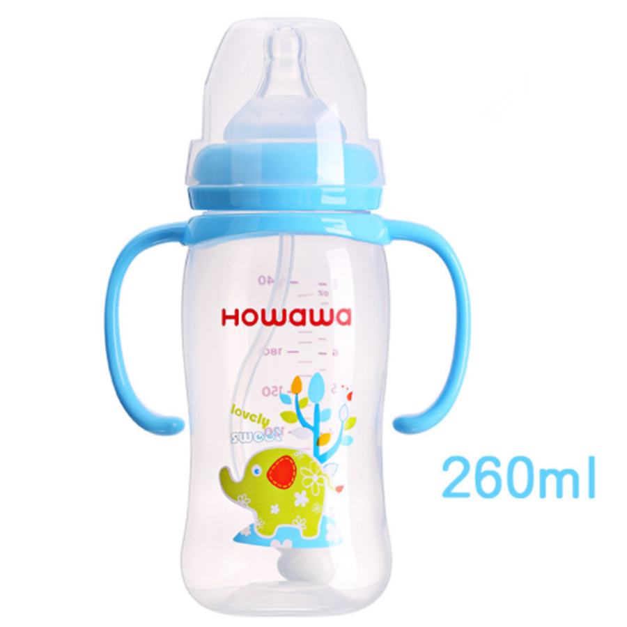 Handle Baby သူနာပြုနှင့်အတူ 9oz Baby PP ပုလင်း