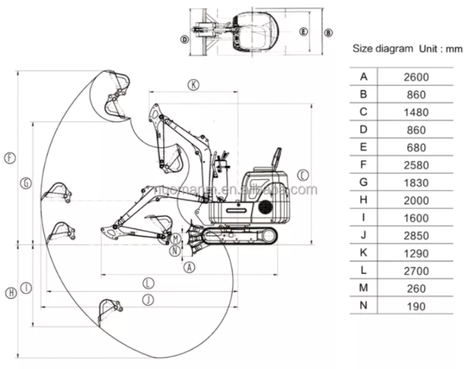 1ton Mini Excavator