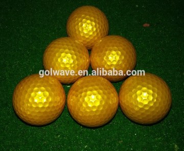 2layer high quality golden golf balls,colored golf ball,golden ball manufactory