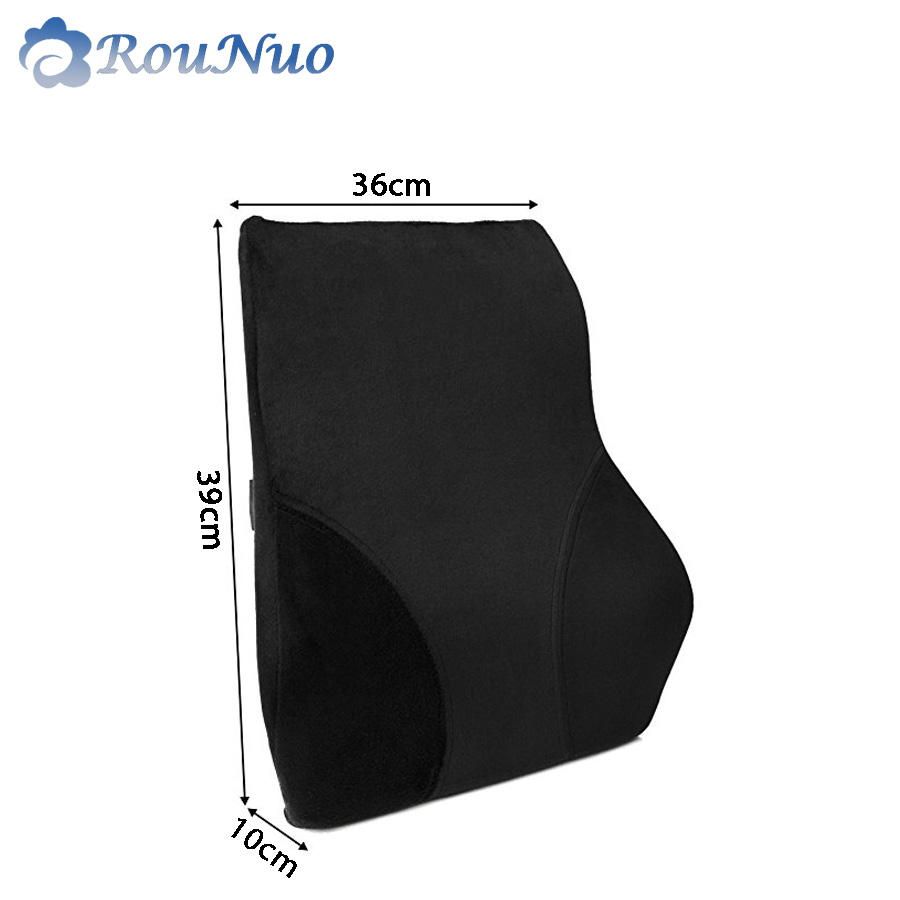 Lumbar Support for Office Chair Memory Foam Back Cushion for Back Pain Relief Improve Posture - Large Back Pillow for Car