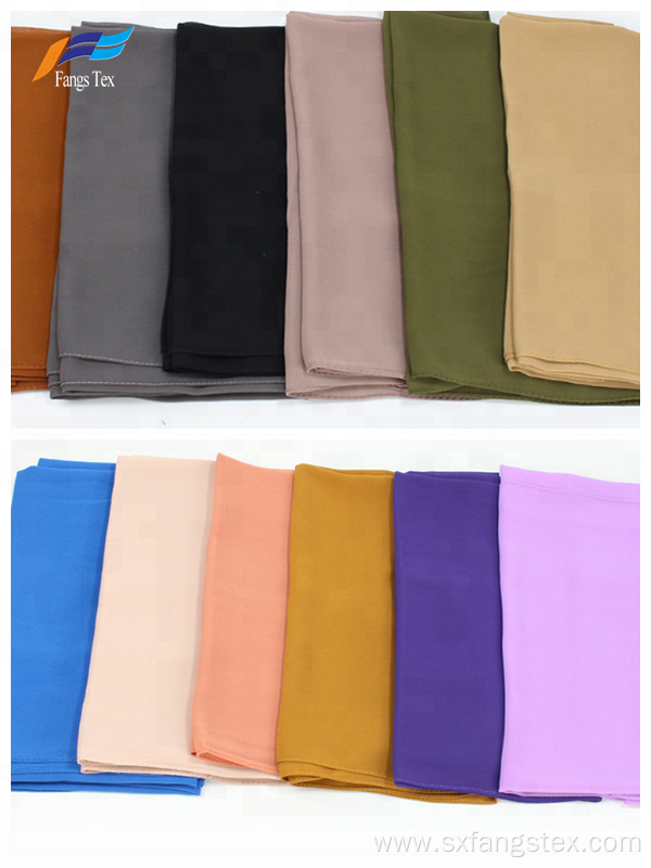 Muslim Women Polyester Dyed Plain Scarf Shawl Hijab