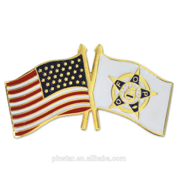 Trendy Country And Department Flag Metal Lapel Pin