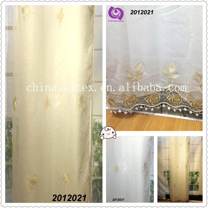 Turkey Mesh Embroidery Fashion curtain fabric