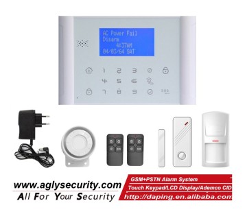 Touch keypad LCD displays wireless Security alarm system