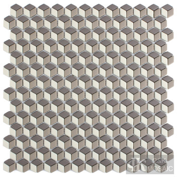 Decorative Rhombus Glass Mosaic Tile Art