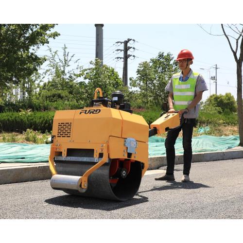 Rolo de estrada vibratório de tambor único 0,5T vendido a um preço reduzido