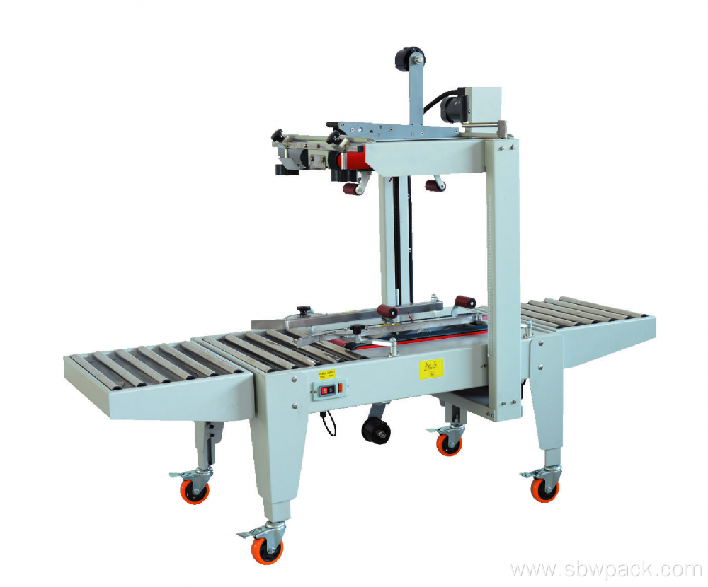 Carton Sealer with Top and Bottom Belt Drive