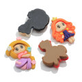 100Pcs Kawaii Harz Cartoon Prinzessin Flatback Anime Charakter Mädchen Figuren Bogen Verschönerung Haar Bogen Center Schmuck Handwerk