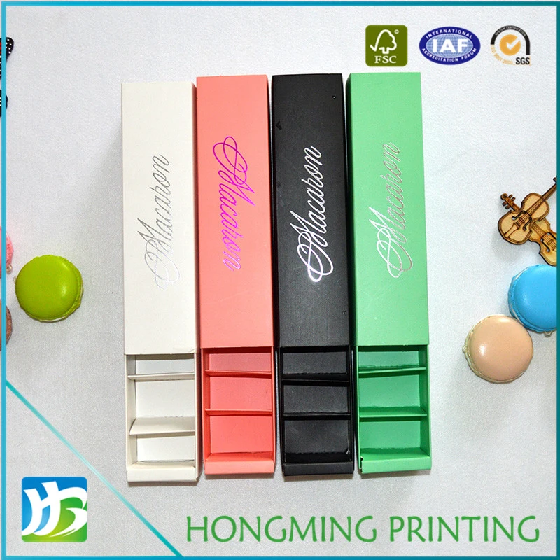 Custom Printed Paper Macaron Box with Sleeve