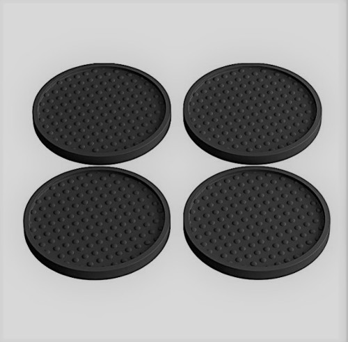 Cheap Rubber Silicone Drink Coasters Round or Square