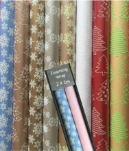 Gift wrapping paper foaming wrapping paper