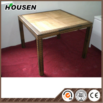 rattan outdoor tables teak panel rattan furniture italian design HS-20018