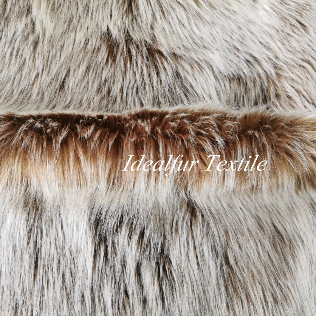 100% Polyester Faux Fox Fur Fake Fur for Collar for Carpet