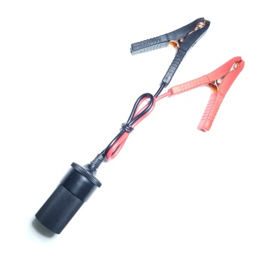 Cigarette Lighter Socket Extension Cord with 12V Battery and Alligator Clamp