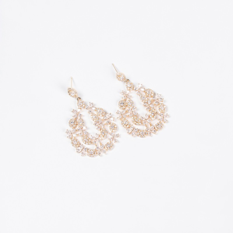 Layering Floral Bridal CZ Jewelry Set