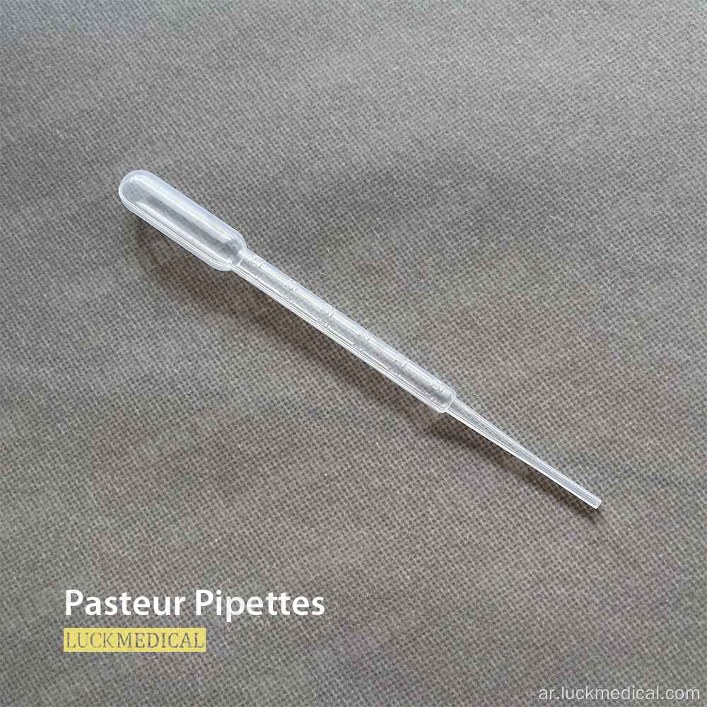 pasteur pipettes البلاستيك 1ml 3ml 5ml