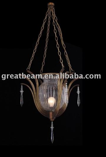 Iron craft pressing-glass shape pendant lamp D1342