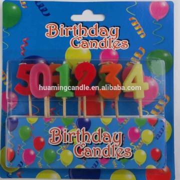 Colorful Birthday Cake Number Candle