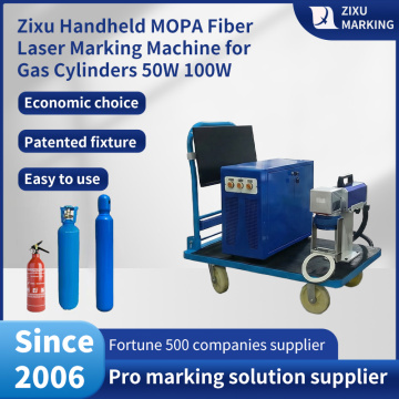 Handheld MOPA Fiber Laser Marking Machine for Gas Cylinder 50~100W