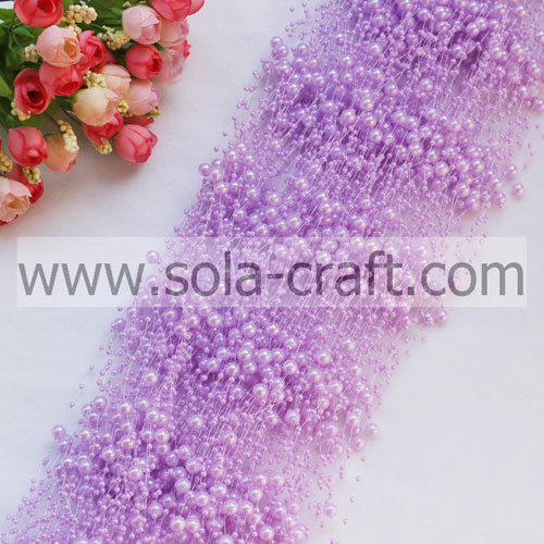 Chaînes à maillons perlés de couleur violette de haute qualité pour la décoration d&#39;arbre de mariage