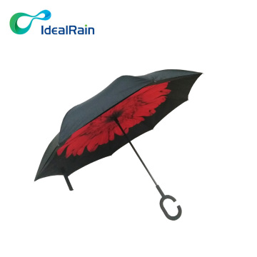 Double Layer Inverted umbrella windproof cell phone umbrella