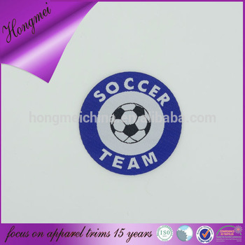 Woven patch for soccer team clothes