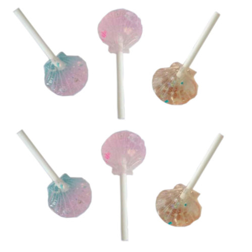 Zoete Glitter Shell Vormige Lollipop Snoep Plat Hars Cabochons Voor Hoofddeksels Oorbel Hanger Sieraden Maken Accessoires: