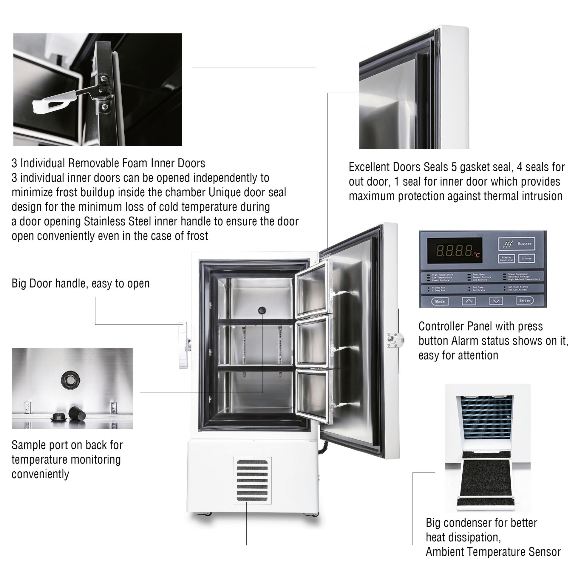 -86 Degree Ultra-low temperature freezer Lab Medical Refrigerator vaccines freezer