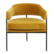 Designer yellow fabric single egotiating chairs