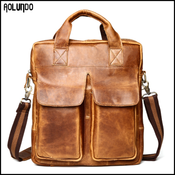 European leather shoulder strap bag for men