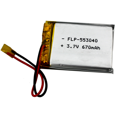 Lithium Battery 3.7V 670mAh Rechargeable Polymer Battery Pack Flp-553040