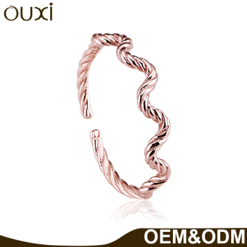 Fashion 925 sterling silver rings without stones women gold wedding ring