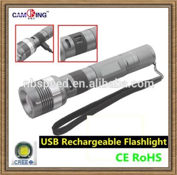 USB Rechargeable led Flashlight,aluminum zoom flashlight,cree led torch flashlight